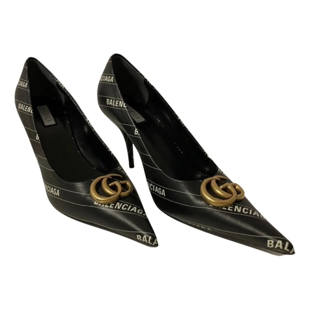 RARE! Sale! Gucci x Balenciaga Leather Heels NEW IN BOX WITH SHOE BAGS - Picture 9 of 12